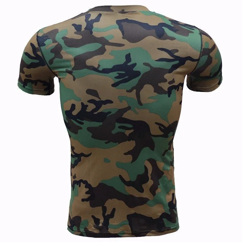 Base Layer Camouflage Crossfit Fitness Quick Dry Tight T-Shirts Tops & Tees