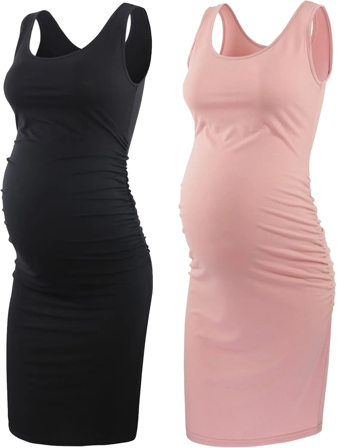 BBHoping Women's Maternity Sleeveless Dresses Maternity Tank Dress Mama Baby Shower Pregnancy Dress