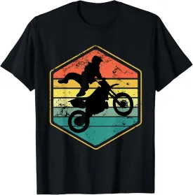 Dirt Bike Dad Motocross Motorcycle Vintage Retro Boys Men T-Shirt