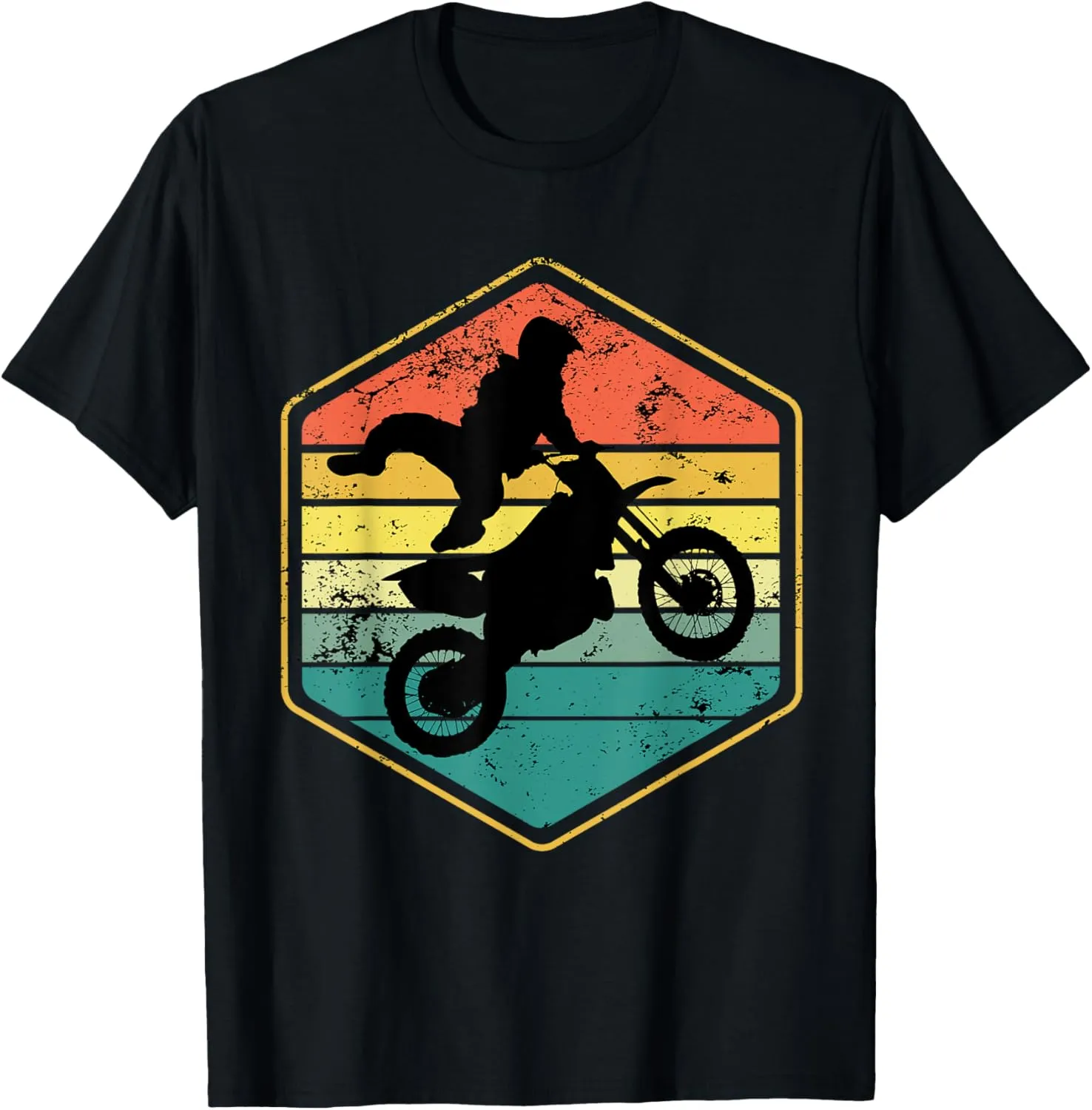 Dirt Bike Dad Motocross Motorcycle Vintage Retro Boys Men T-Shirt
