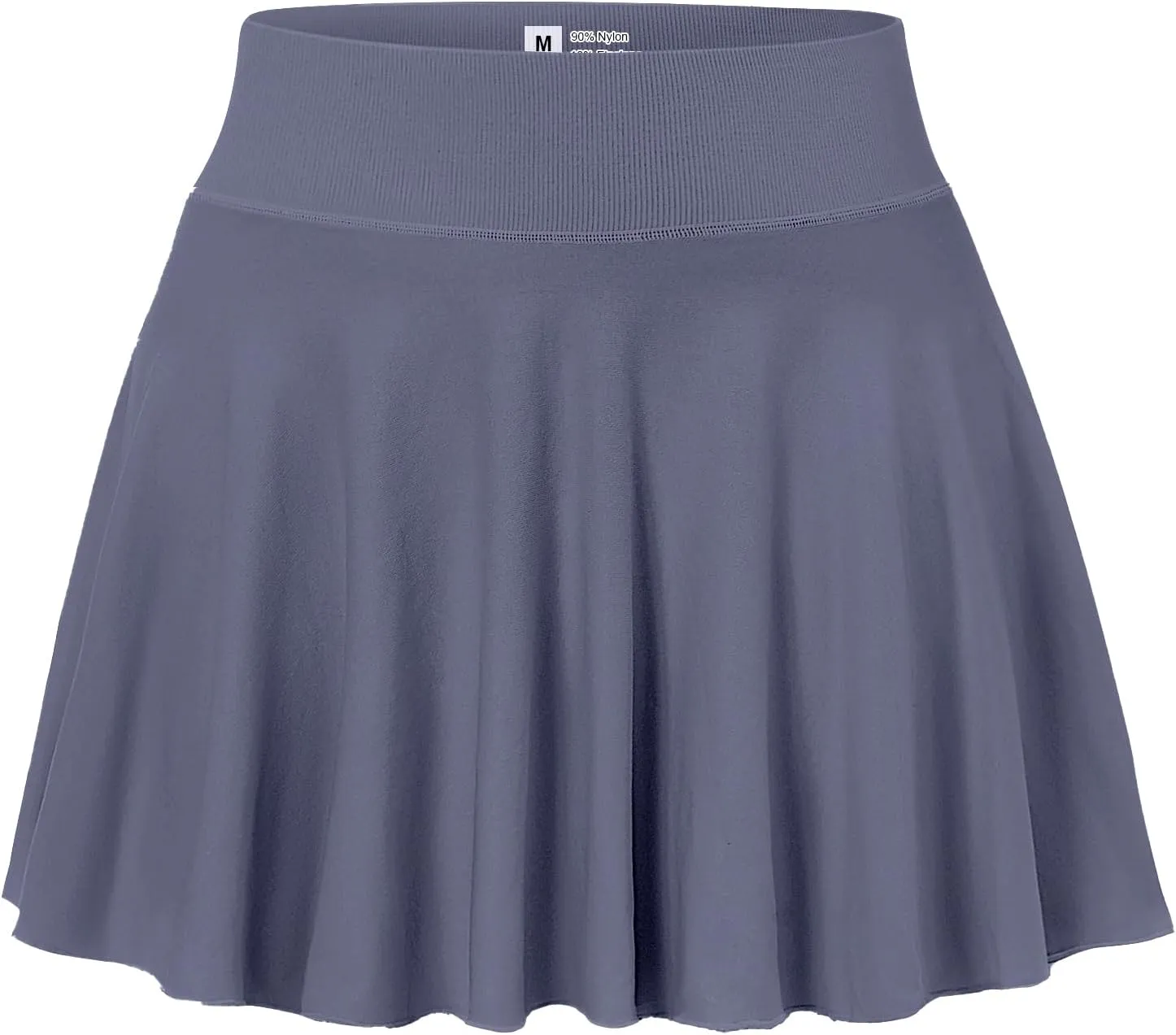 Easisim Women Mini Skirts Skort Flowy Basic Stretchy Flared Casual A-line Skirt with Pockets