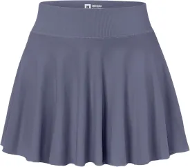 Easisim Women Mini Skirts Skort Flowy Basic Stretchy Flared Casual A-line Skirt with Pockets