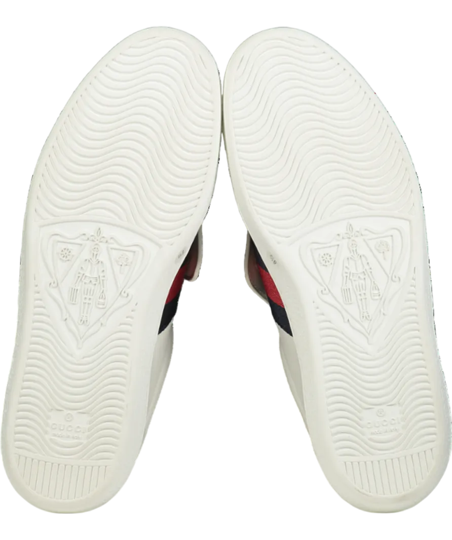 GUCCI White Ace Wolf Patch Trainers UK 8.5 EU 42.5 👞