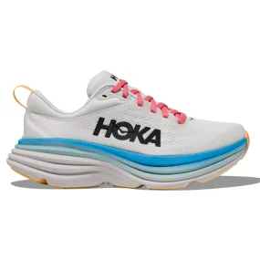 Womens Hoka Bondi 8 Running Shoe - Blanc De Blanc/Swim Day Colorway