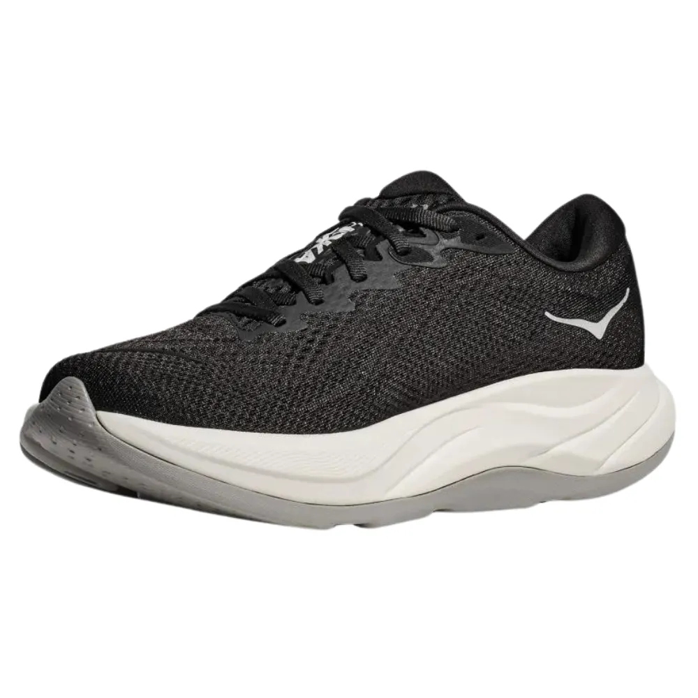 Mens Hoka Rincon 4 Running Shoe - Black/White, Lightweight and Cushioned