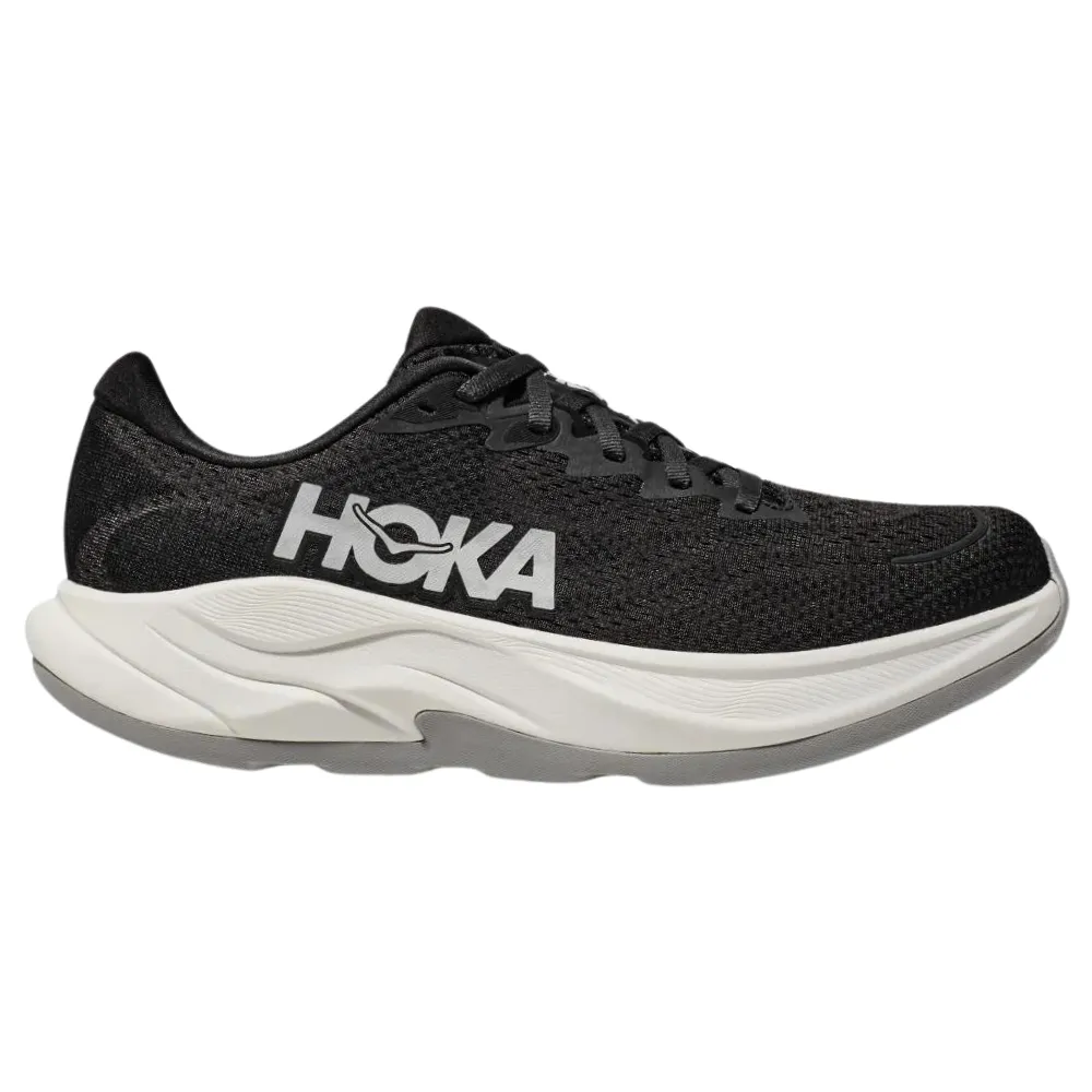 Mens Hoka Rincon 4 Running Shoe - Black/White, Lightweight and Cushioned
