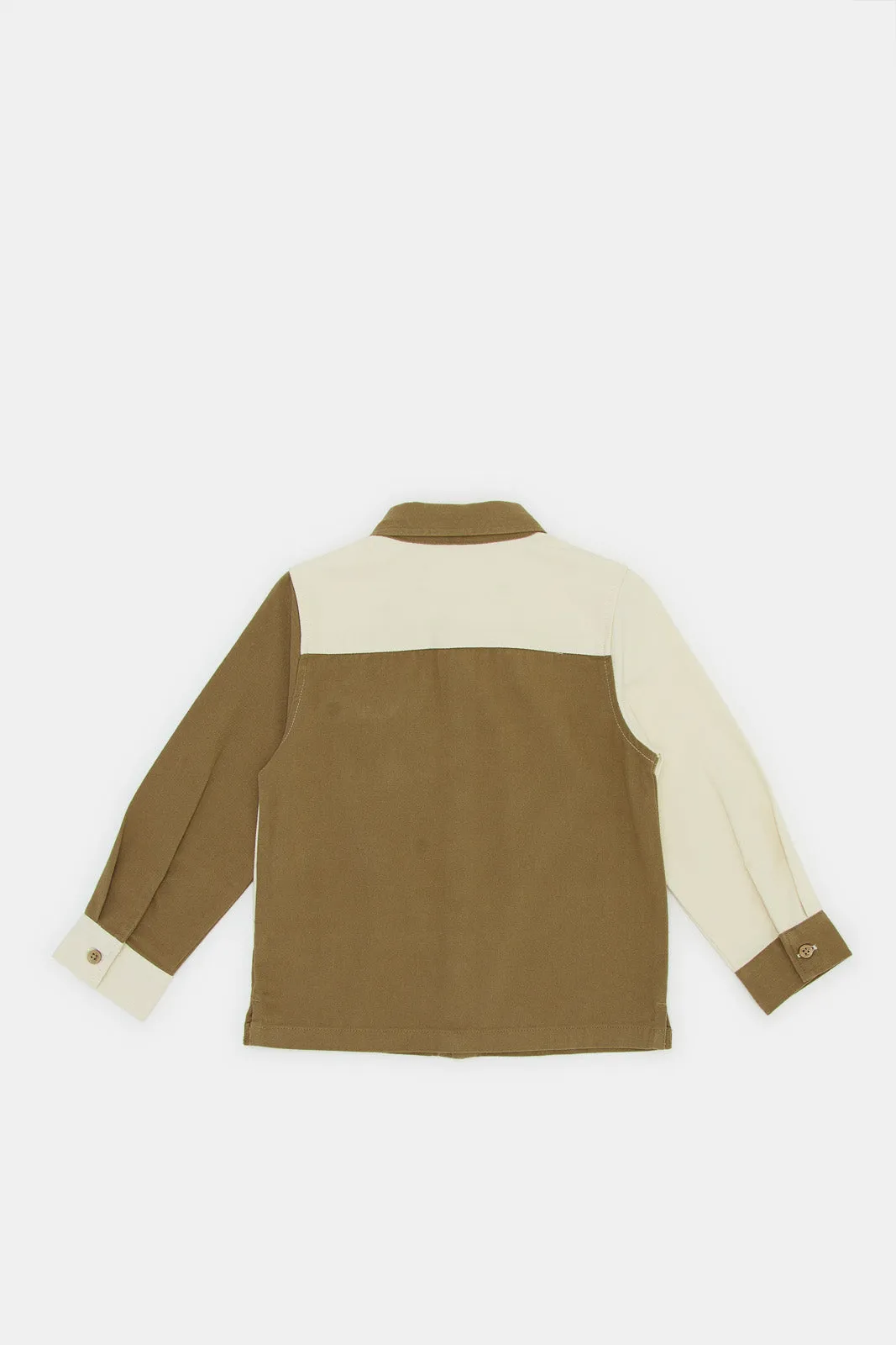 Infant Boys Brown Novelty Cord Shirt (QC CHECK SYSTEM IMAGE)