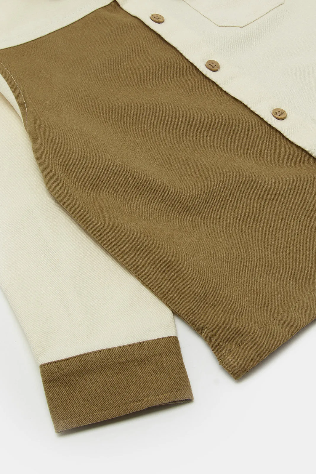 Infant Boys Brown Novelty Cord Shirt (QC CHECK SYSTEM IMAGE)