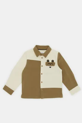 Infant Boys Brown Novelty Cord Shirt (QC CHECK SYSTEM IMAGE)