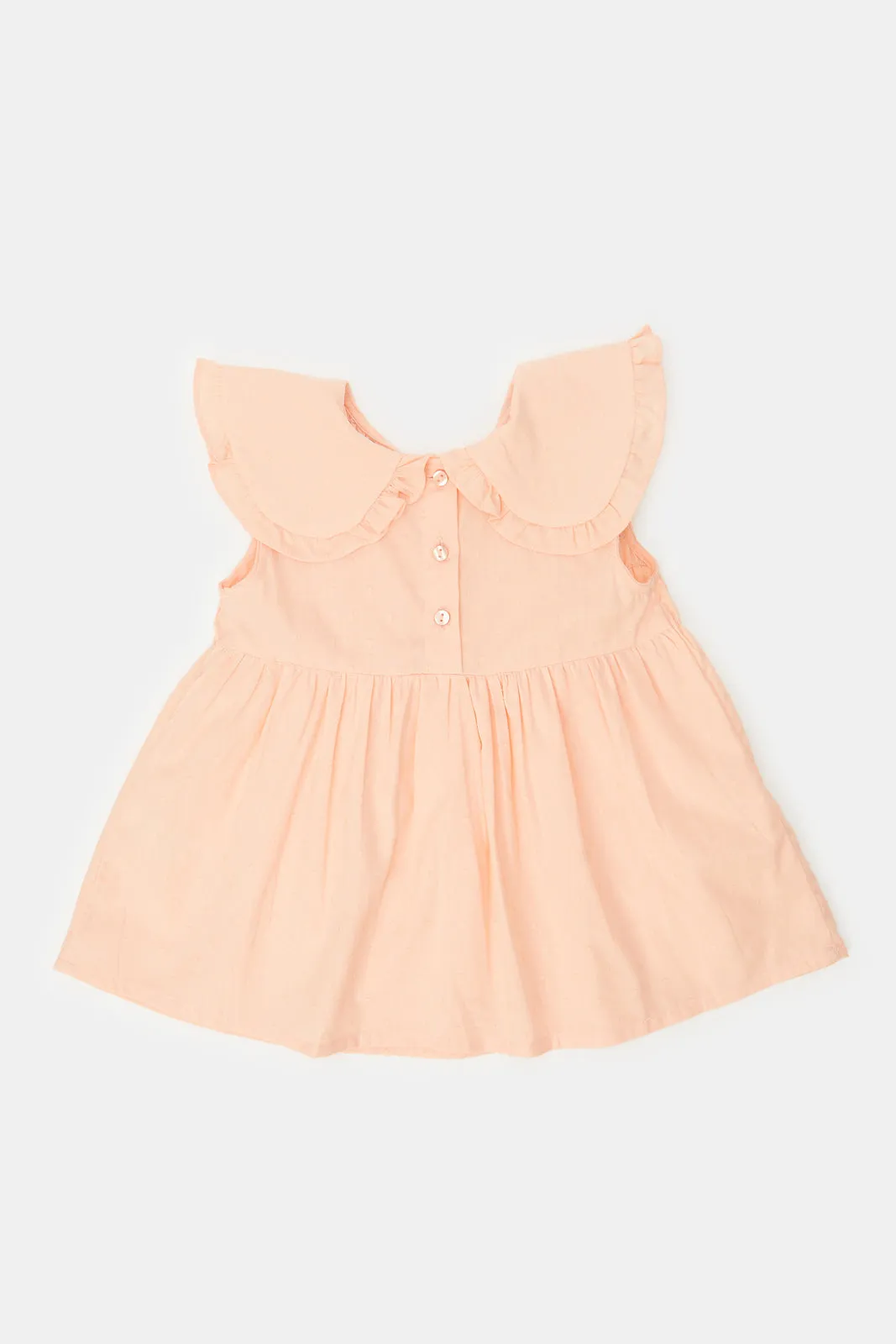 Infant Girls Peach Dobby Blouse