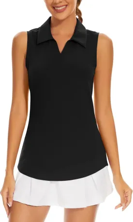 Ivicoer Womens Golf Shirt Polo Short Sleeve,Sleeveless,Long Sleeve Tennis Collared Top Athletic Clothes for Ladies