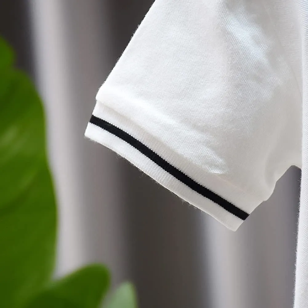 Little Boys Short Sleeve Polo Shirt Cute Summer Tee Uniform Tops
