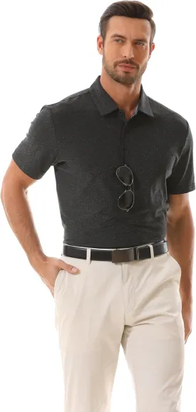 Mens Polo Shirt Quick Dry Performance Short Sleeve Tactical Shirts Golf Shirts for Men
