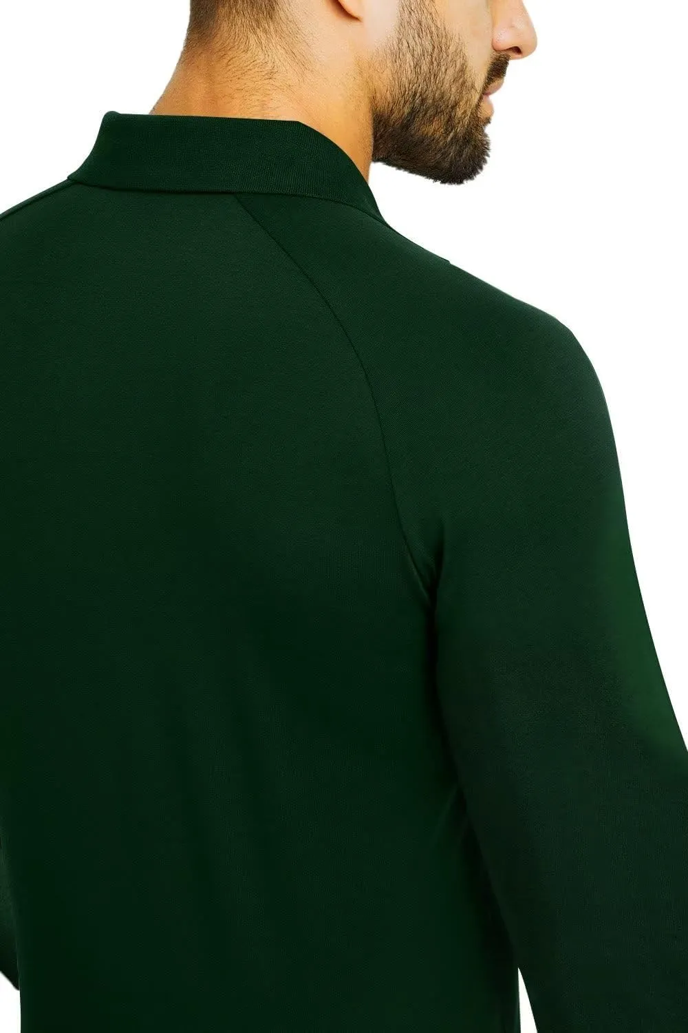 Men's Polo Shirts Short Sleeve Golf Shirts Casual Polo Muscle Athletic Fit Stretch Workout Collared Shirt