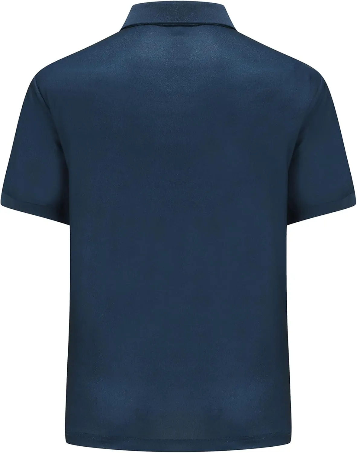 Men's Short Sleeve Polo Shirt Moisture Wicking Performance Dry Fit Golf Polo with Pocket
