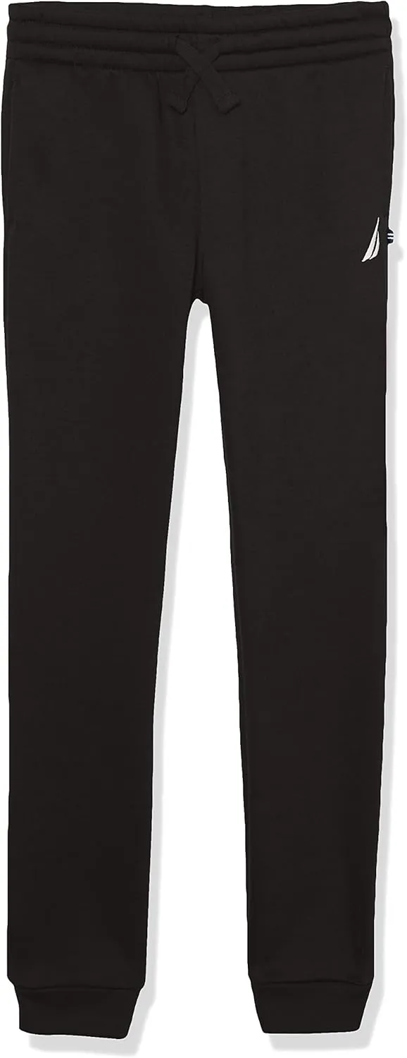 Nautica Boys' Pull-on Fleece Jogger Sweatpant, Drawstring Closure