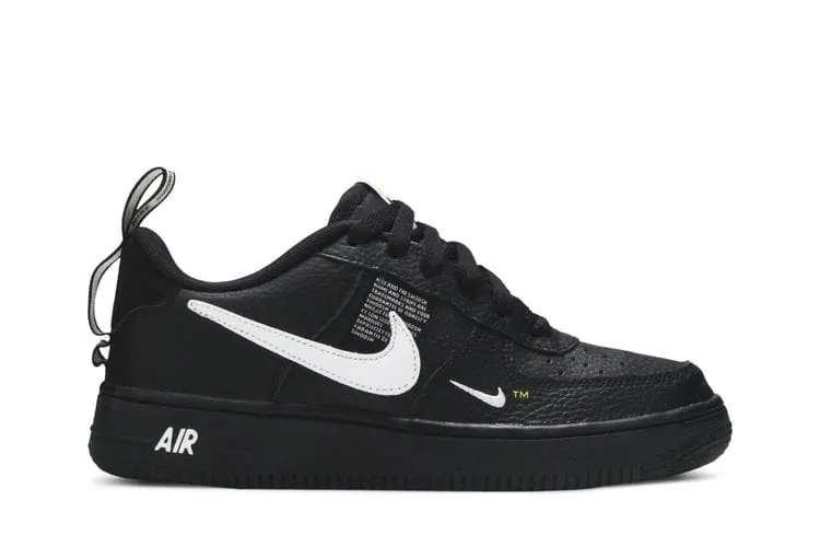 Nike Air Force 1 Lv8 Utility GS 'Overbranding' Black