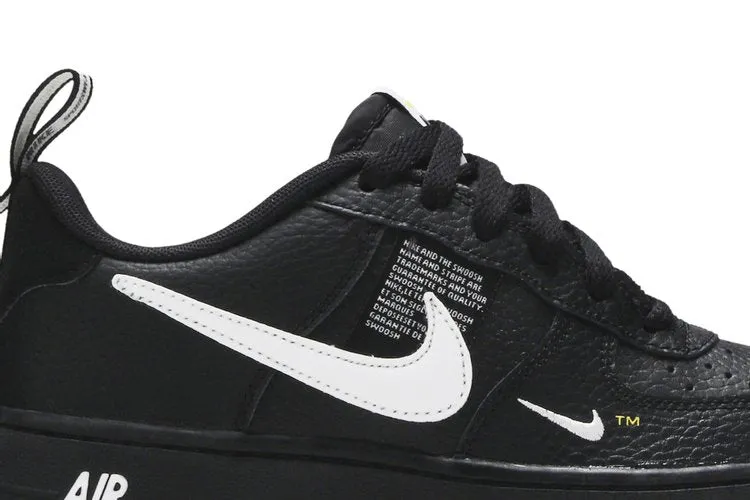 Nike Air Force 1 Lv8 Utility GS 'Overbranding' Black