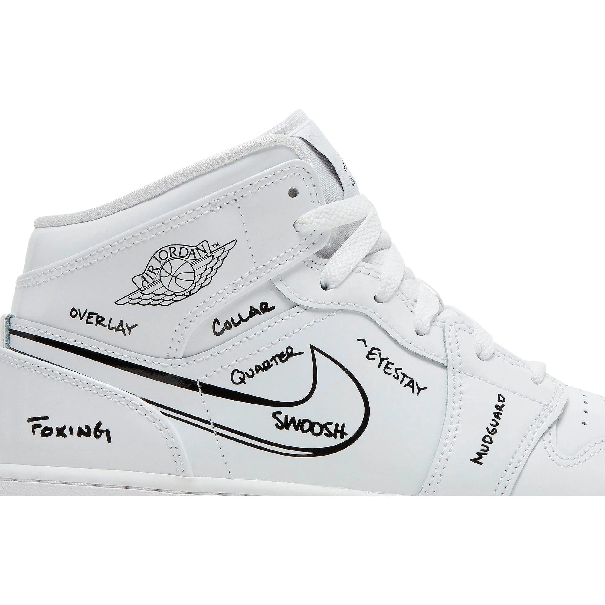 Nike Air Jordan 1 Mid GS sneakers, white