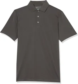 PGA TOUR Boys Airflux Short Sleeve Golf Polo Shirt, Ribbed Collar, Moisture-Wicking, Sun Protection, Ventilated Lightweight