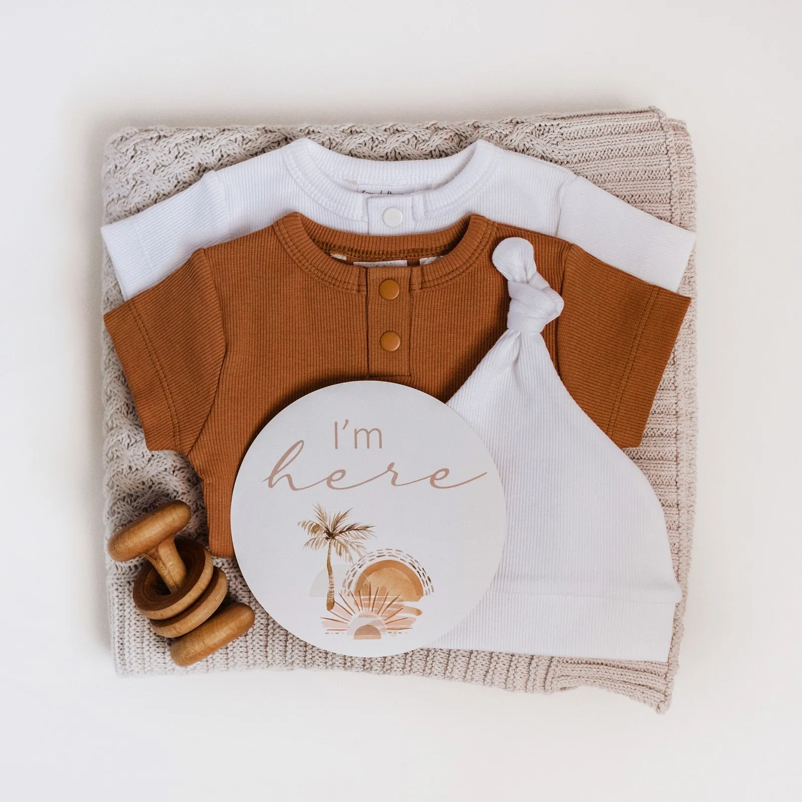 Snuggle Hunny Kids | Milk Ribbed Knotted Beanie