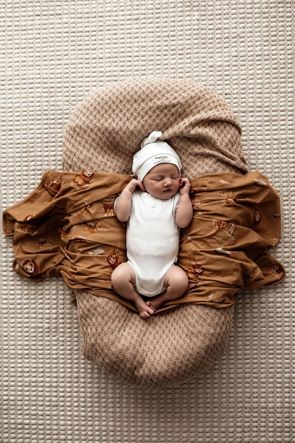 Snuggle Hunny Kids | Milk Ribbed Knotted Beanie