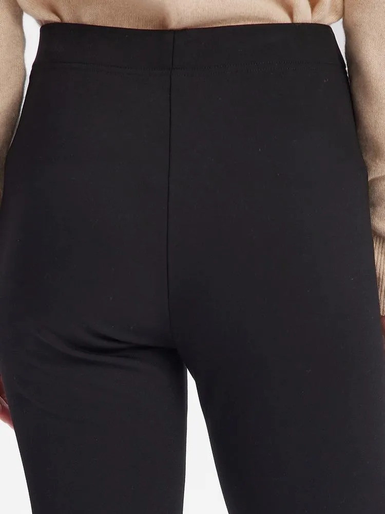 Stretchy Knit Full Length Women Winter Pants