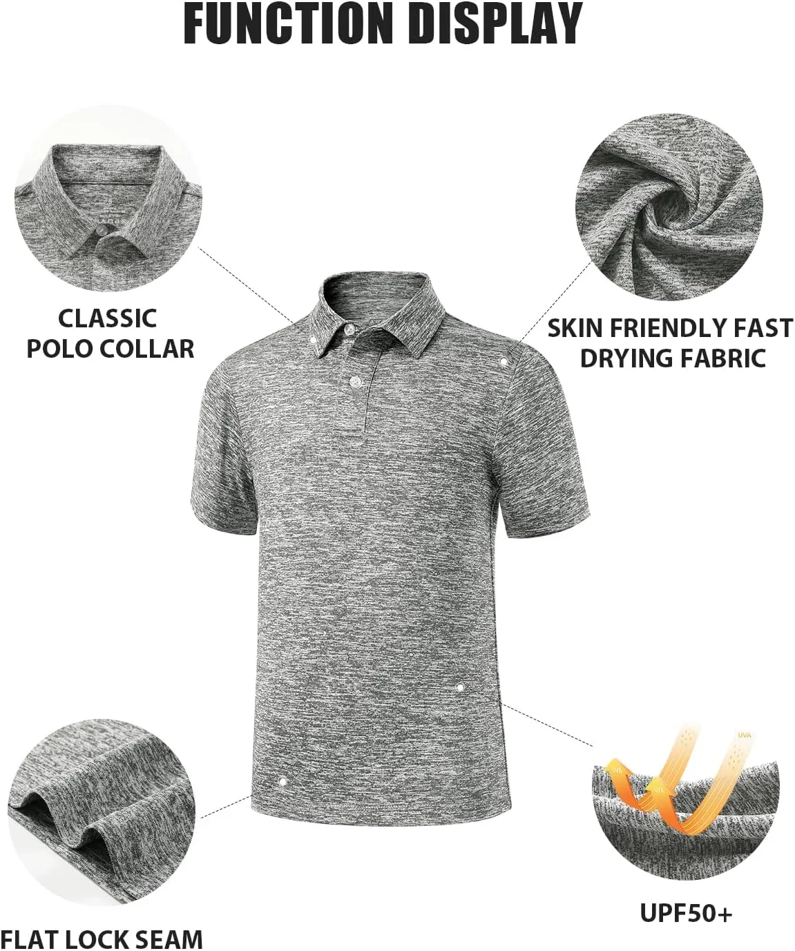 Ullnoy Boys Short Sleeve Polo Shirt Moisture Wicking Golf Shirt Kids School Camp Uniform Shirts Boys 4 Pack